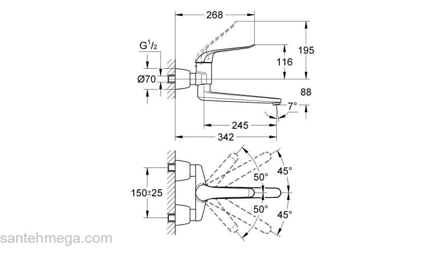 Смеситель для мойки GROHE Euroeco Special 32775000. Фото