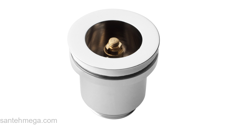 Выпуск для умывальника полуавтоматический универсальный "Snap-Up" 2 крышки d=1 1/4" 001 Сhrome IDDIS 001SB00i88. Фото