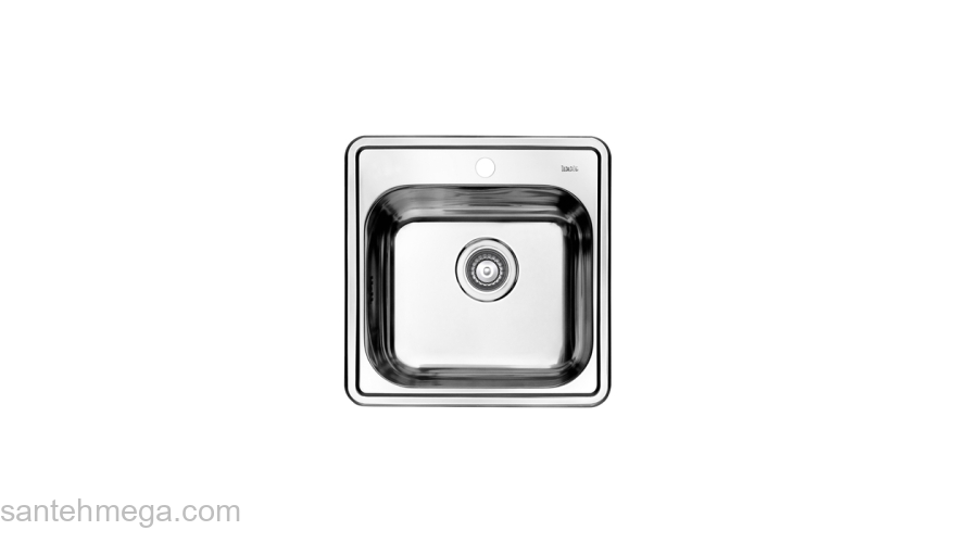 Мойка с сифоном арт. S11UPS0i84 нерж. сталь шелк 485*485 Strit S IDDIS STR48S0i77S. Фото