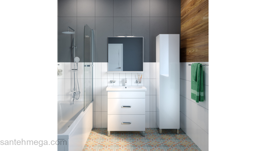 Тумба напольная 70 см белая New Custo IDDIS NCU70W0i95. Фото