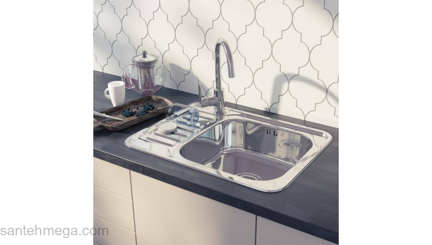 Мойка нержавеющая сталь полированная чаша справа 650*500 Basic IDDIS BAS65PRi77. Фото