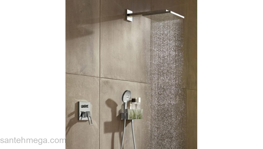 Верхний душ с держателем Hansgrohe Raindance E 300 1jet 26238990 золото. Фото