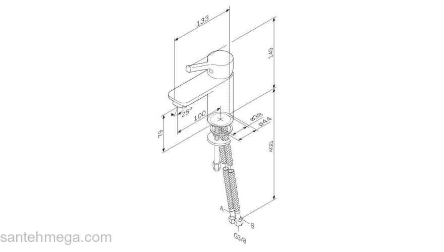 Смеситель для раковины AM.PM X-Joy F85B02100. Фото