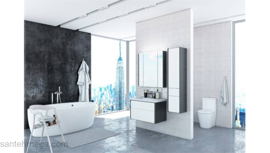 Колонна-пенал ROCA Ronda Антрацит левый ZRU9302966. Фото