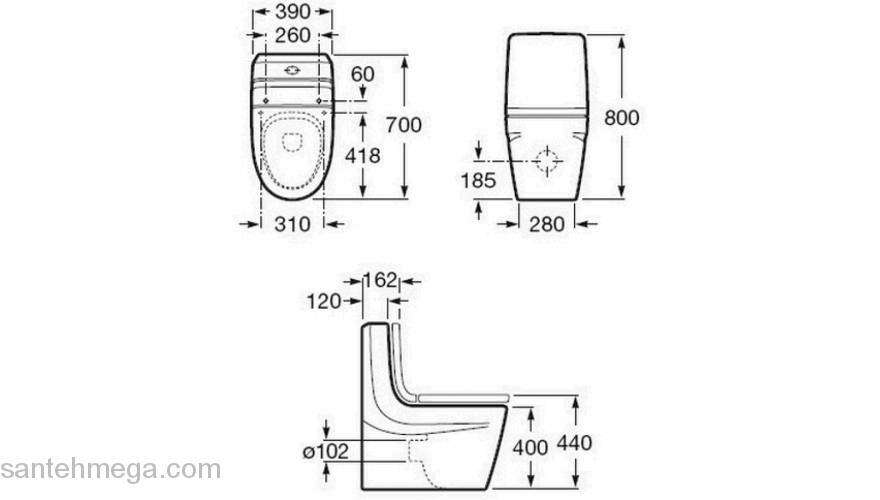 Унитаз напольный ROCA Khroma 342657000. Фото