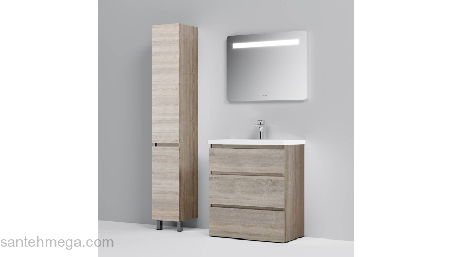 База под раковину напольная 75 см, 3 ящика, светлый дуб AM.PM Gem S M91FSX0752OF. Фото