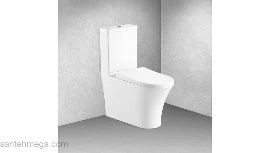 Чаша унитаза безободкового BELBAGNO Decula P-trap BB343CPR. Фото