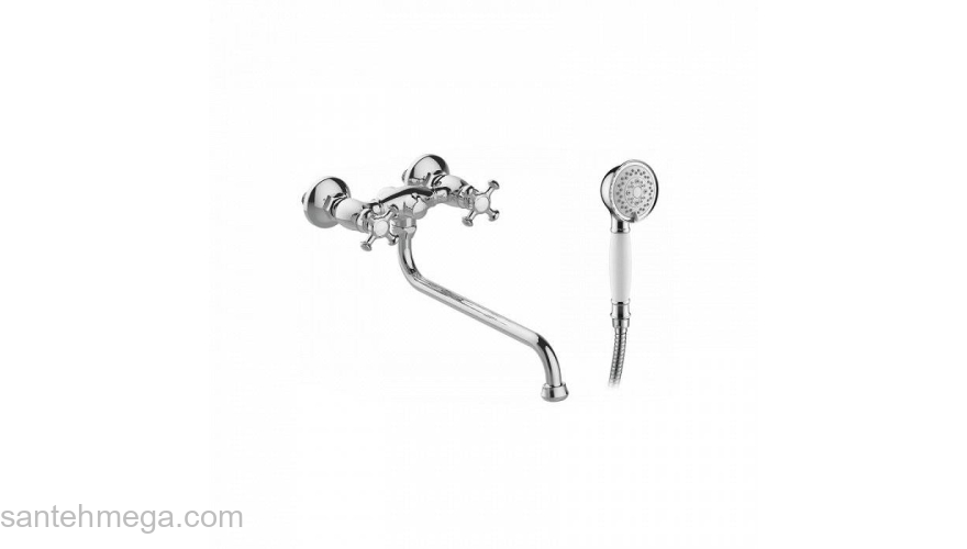 Смеситель для ванны с длинным изливом с керамическим дивертором  Nobelle IDDIS NOBSBL2i10. Фото