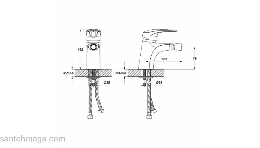 Смеситель для биде IDDIS Carlow Plus CRPSB00i04. Фото