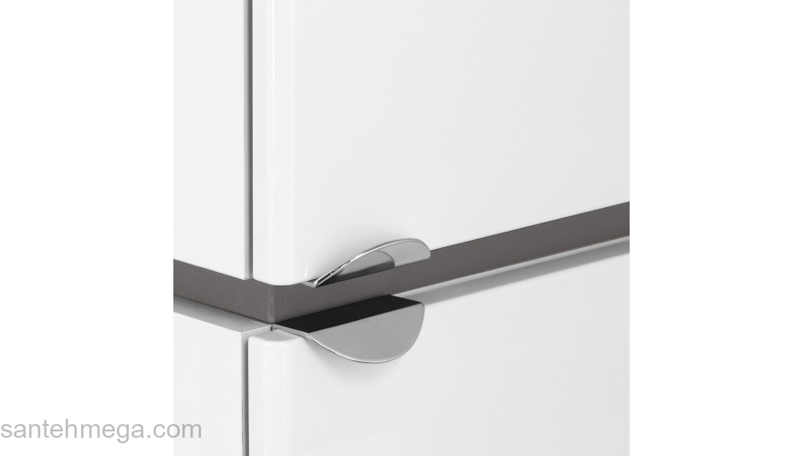 Шкаф-колонна AQUATON Скай 30 Белый Глянцевый/Серый Кашемир 1A238603SY01R правая. Фото