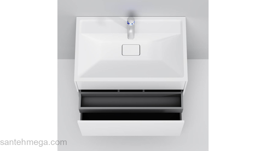 База под раковину подвесная 80 см, 3 ящика, белый матовый AM.PM Inspire 2.0 M50AFHX0803WM. Фото