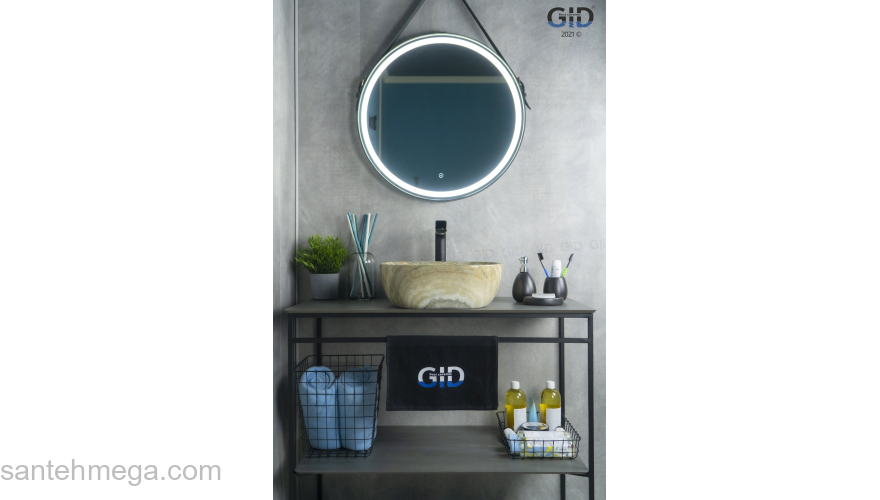 Раковина накладная GID Mnc543 43х43 54447 Под камень. Глянцевый. Фото