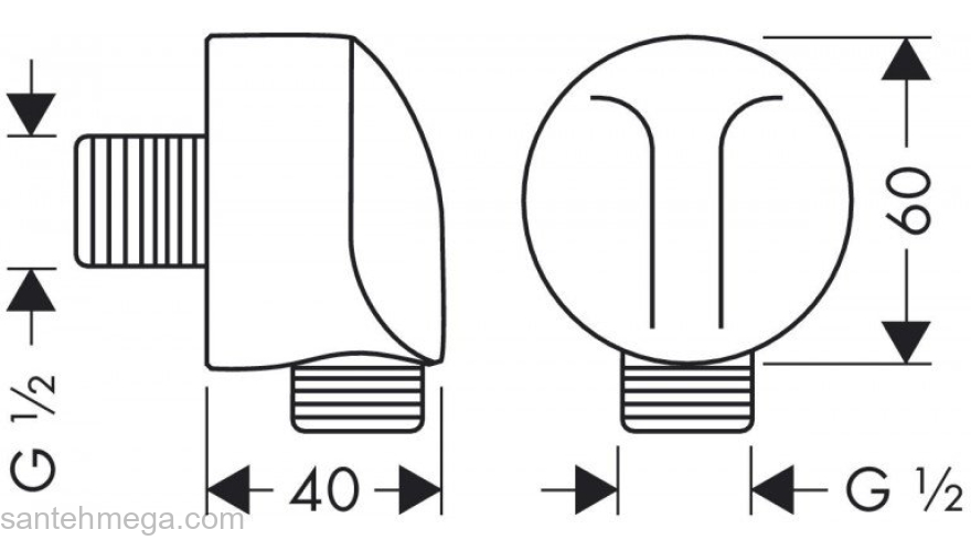 Шланговое подключение Hansgrohe FixFit 27454700. Фото