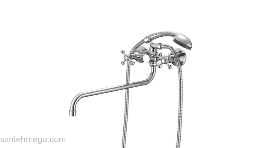 Смеситель для ванны с длинным изливом Duplex Milardo DUPSB02M10. Фото