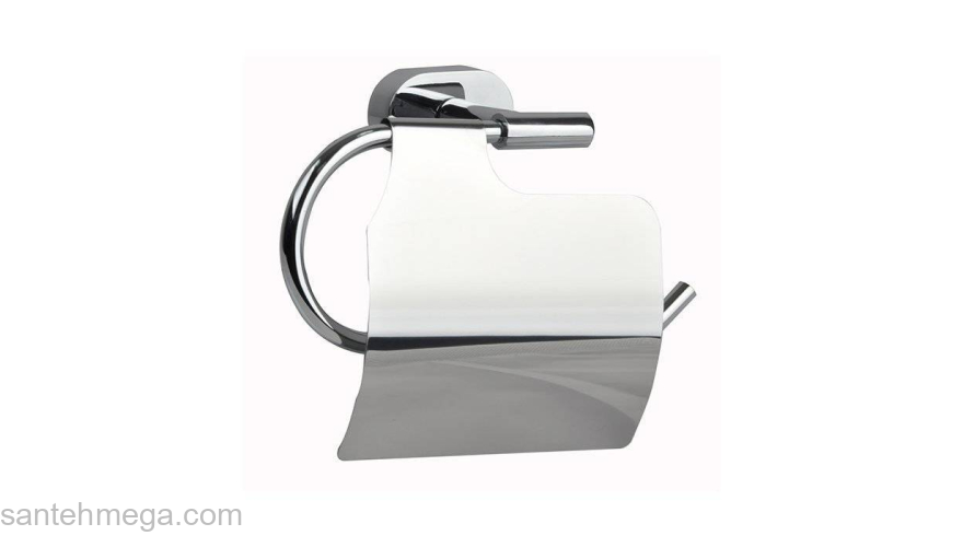 Бумагодержатель с крышкой сплав металлов Solomon Milardo SOLSMC0M43 для ванной комнаты. Фото