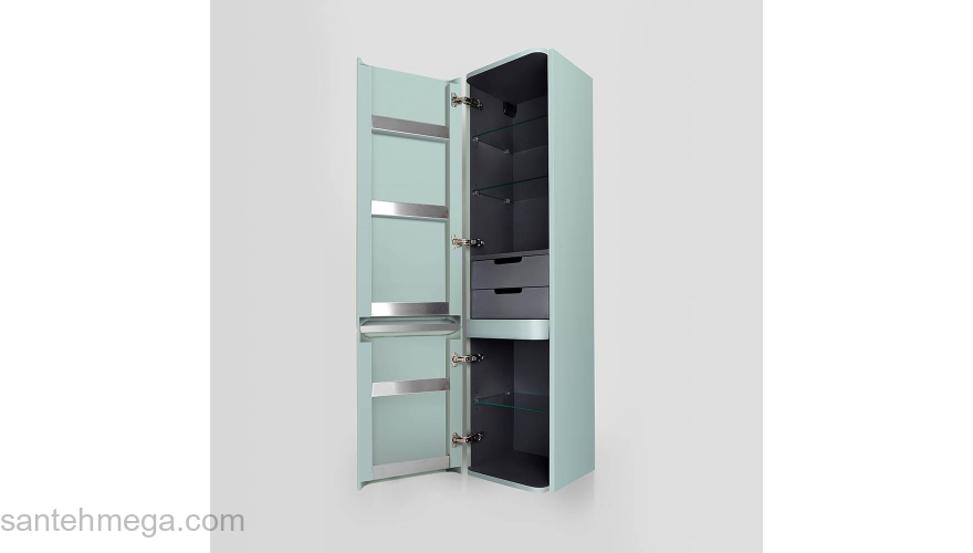 Шкаф-пенал подвесной 40 см, левый, мятный AM.PM Sensation M30CHL0406GG. Фото