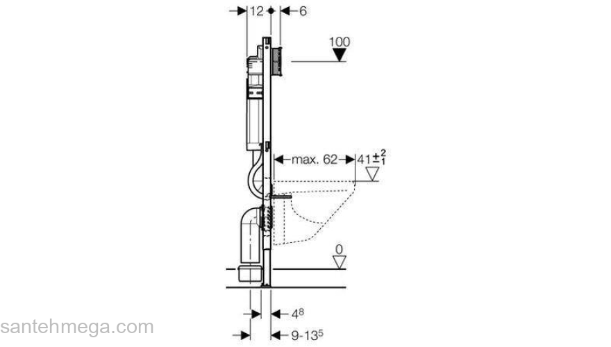 Монтажный элемент GEBERIT Duofix Plattenbau UP320 111.362.00.5. Фото