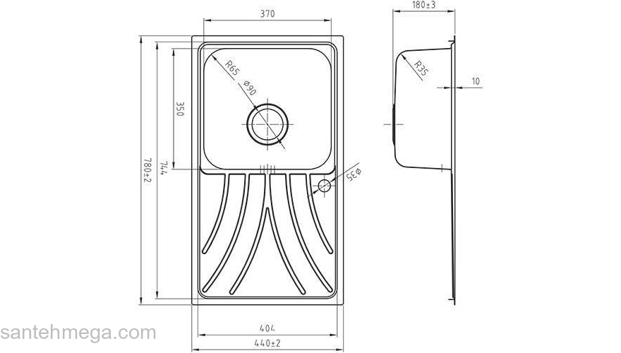 Кухонная мойка IDDIS Arro ARR78PLi77K. Фото