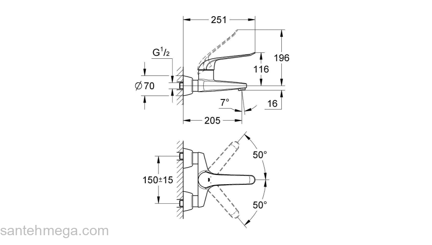 Смеситель для раковины GROHE Euroeco Special 32778000. Фото