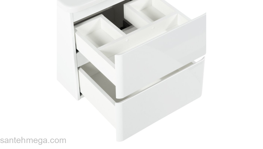 Тумба под раковину подвесная BELBAGNO ALBANO-CER-500-2C-SO-RVB Rovere Vintage Bianco. Фото