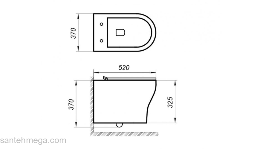 Унитаз подвесной безободковый BELBAGNO Acqua BB340CHR. Фото