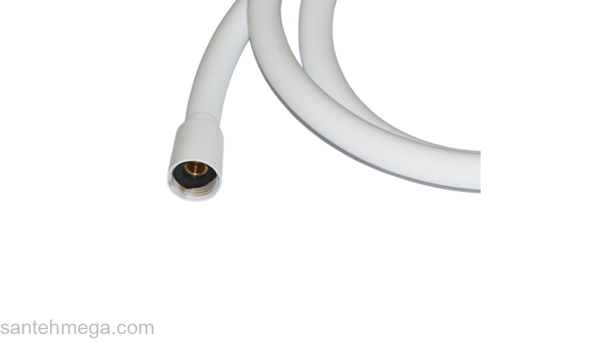 Шланг для душа белый матовый силиконовый 1,2м Optima Home IDDIS OPH12WLi19. Фото