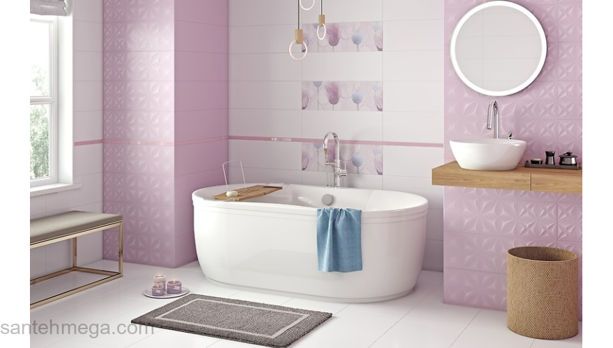 CERSANIT LLU071D Плитка облицовочная Lila 250х750 розовый. Фото