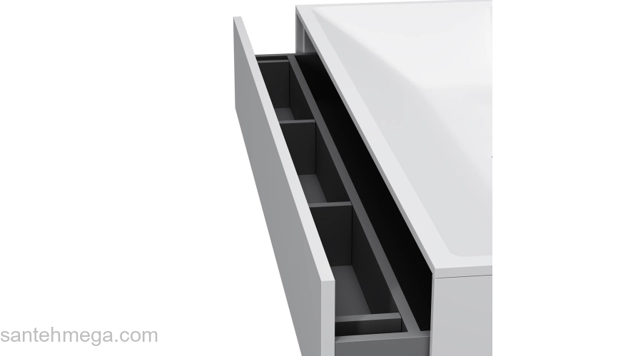 База под раковину подвесная 120 см, 3 ящика, белый матовый AM.PM Inspire 2.0 M50AFHX1203WM. Фото