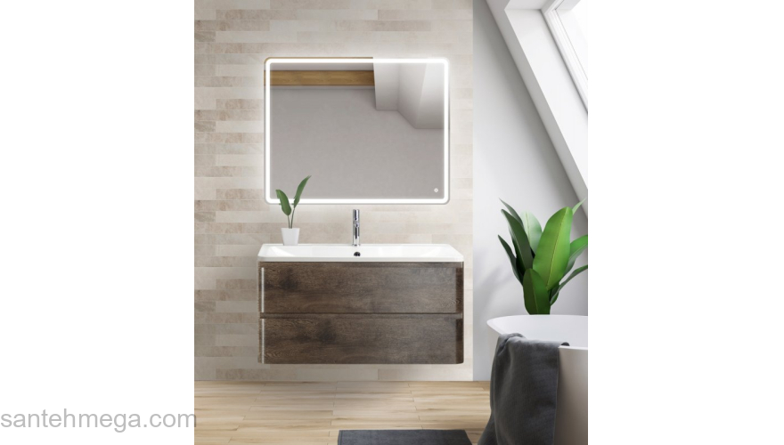 Тумба под раковину подвесная BELBAGNO ALBANO-1200-2C-SO-RNG Rovere Nature Grigio. Фото