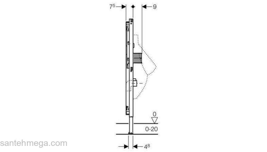 Монтажный элемент для писсуара GEBERIT Duofix 111.689.00.1. Фото