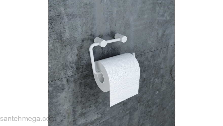 Держатель для туалетной бумаги без крышки сплав металлов Petite белый матовый IDDIS PETWT00i43 для ванной комнаты. Фото