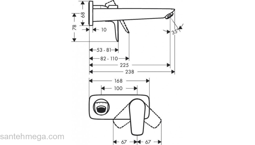 Смеситель для раковины Hansgrohe Talis E 71734700. Фото