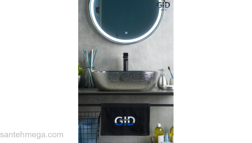 Раковина накладная GID D1302h009 50х40 53304 Хром. Фото