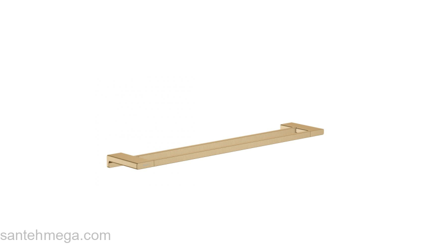 Двойной держатель полотенец AddStoris Hansgrohe 41743140, шлифованная бронза для ванной комнаты. Фото