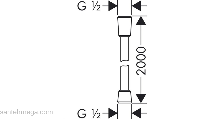 Шланг для душа Hansgrohe Isiflex 2,0м 28274000. Фото