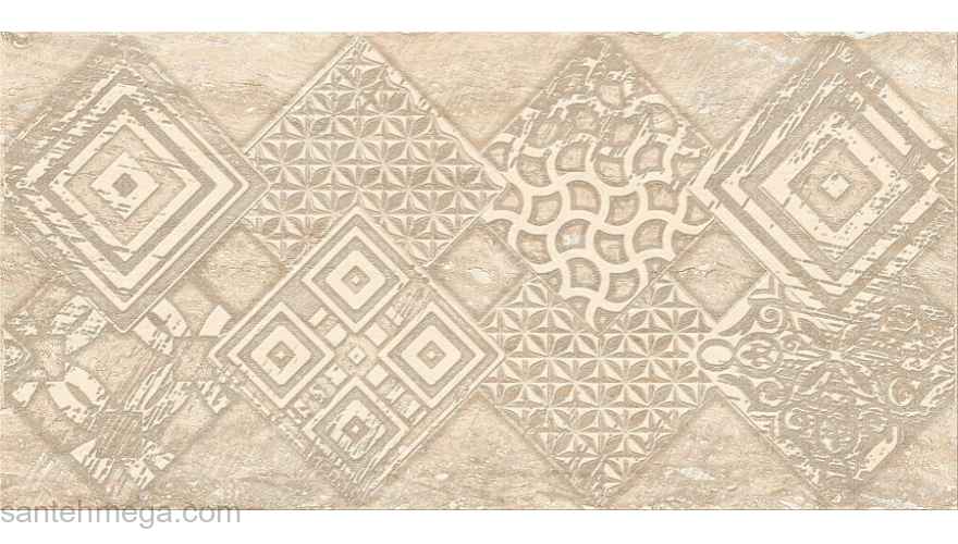 Azori 587122002 Декор Ascoli 315х630 beige geometria