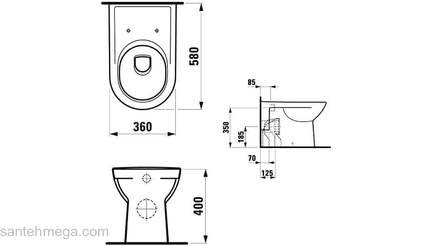 Унитаз напольный LAUFEN PRO 8.2295.1.000.000.1. Фото
