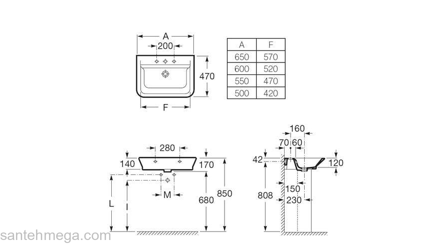 Раковина подвесная ROCA Gap 55х47 327475000. Фото