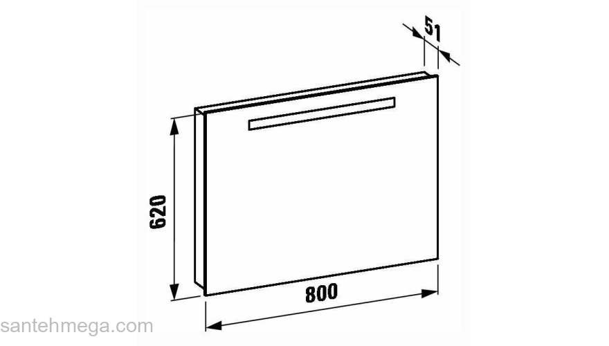Зеркало LAUFEN CASE 80 4.4723.1.996.144.1. Фото