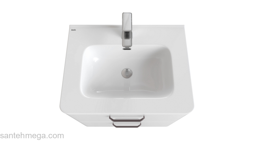 Тумба напольная с умывальником белая 60 см Brick IDDIS BRI60WFi95K. Фото