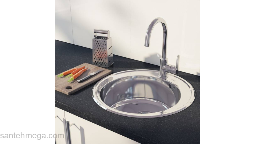 Мойка нержавеющая cталь полированная D510 Basic IDDIS BAS51P0i77. Фото