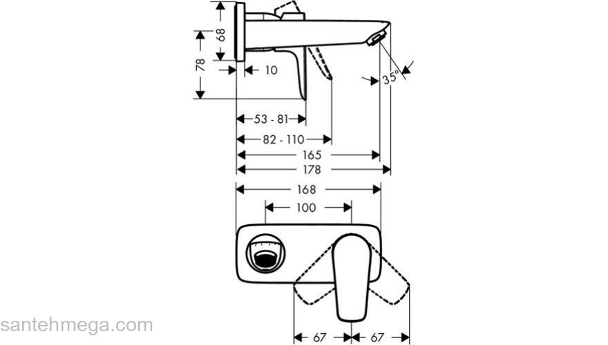 Смеситель для раковины Hansgrohe Talis E 71732000. Фото