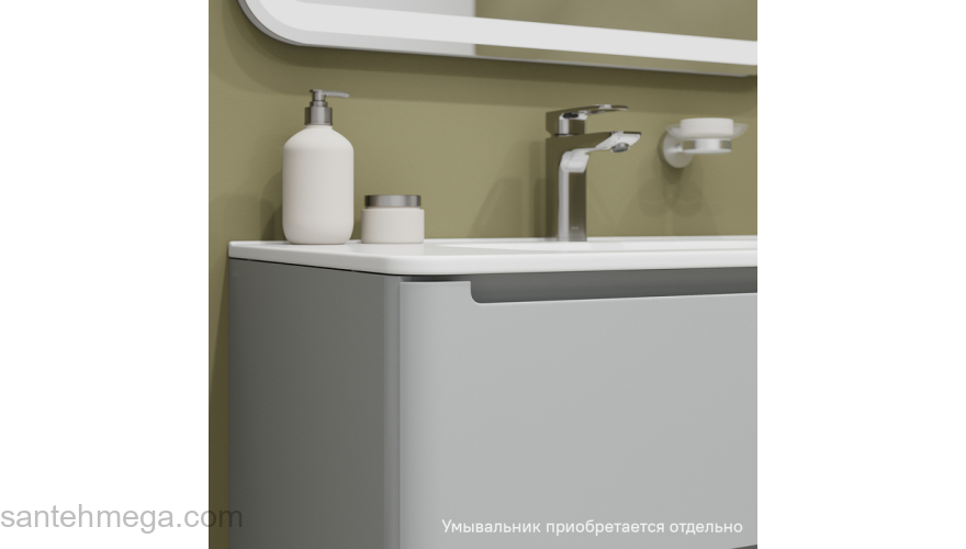 Тумба подвесная 80 см светло-серый Edifice IDDIS EDI80L0i95 подходит умыв. 0108000i28. Фото