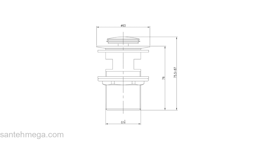 Выпуск для умывальника хром. Фото