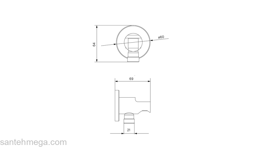 Выход для шланга с держателем для лейки черный IDDIS 003BL01i62. Фото