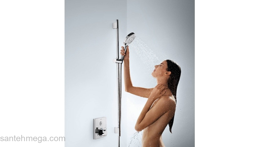 Термостат с запорным вентилем Hansgrohe ShowerSelect 15762000. Фото