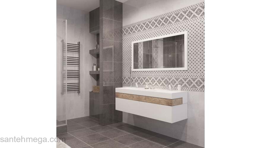 Gracia Ceramica 010100000350 Плитка облицовочная Elegance 300х500 grey 02. Фото