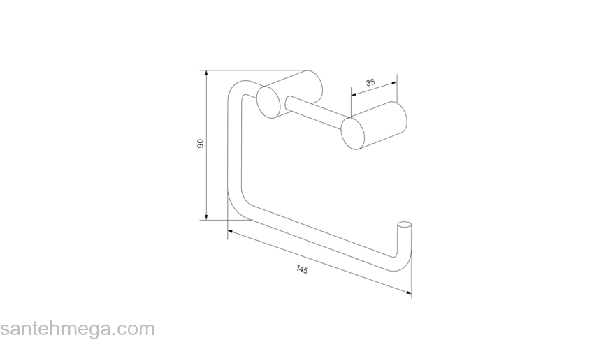 Держатель для туалетной бумаги без крышки сплав металлов Petite матовое золото IDDIS PETG000i43 для ванной комнаты. Фото