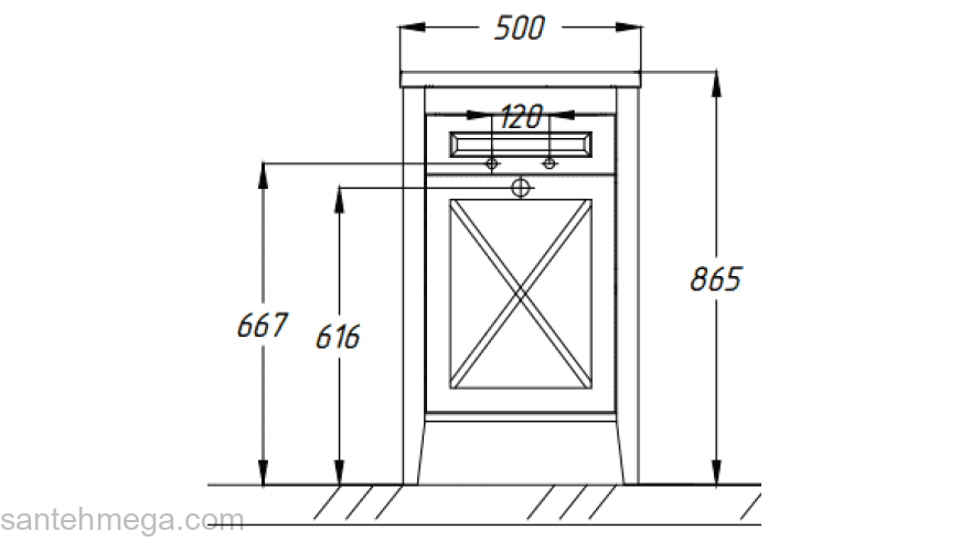 Тумба с раковиной напольная OPADIRIS Палермо 50 нагал. Фото