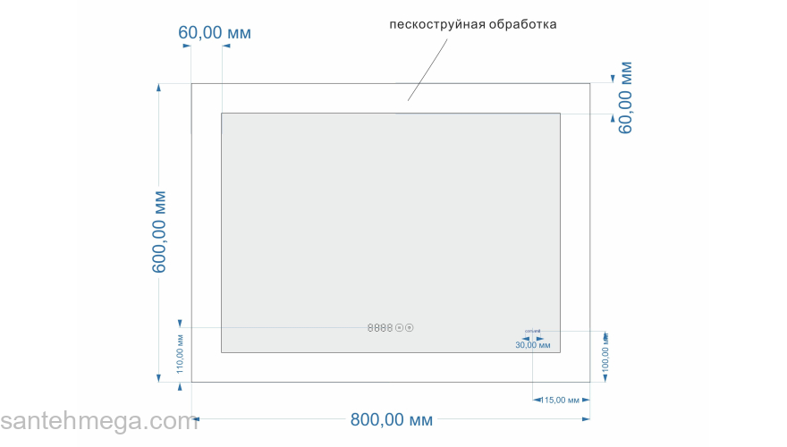CERSANIT Зеркало LED 060 DESIGN PRO 80 LU-LED060*80-p-Os. Фото